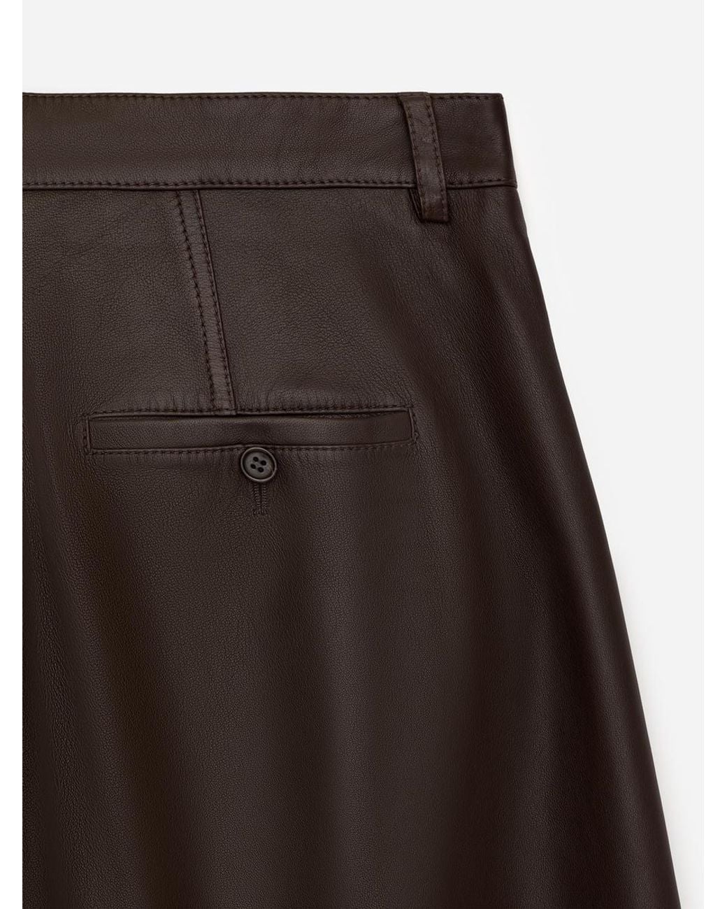 ARKET Black Barrel Leather Trousers
