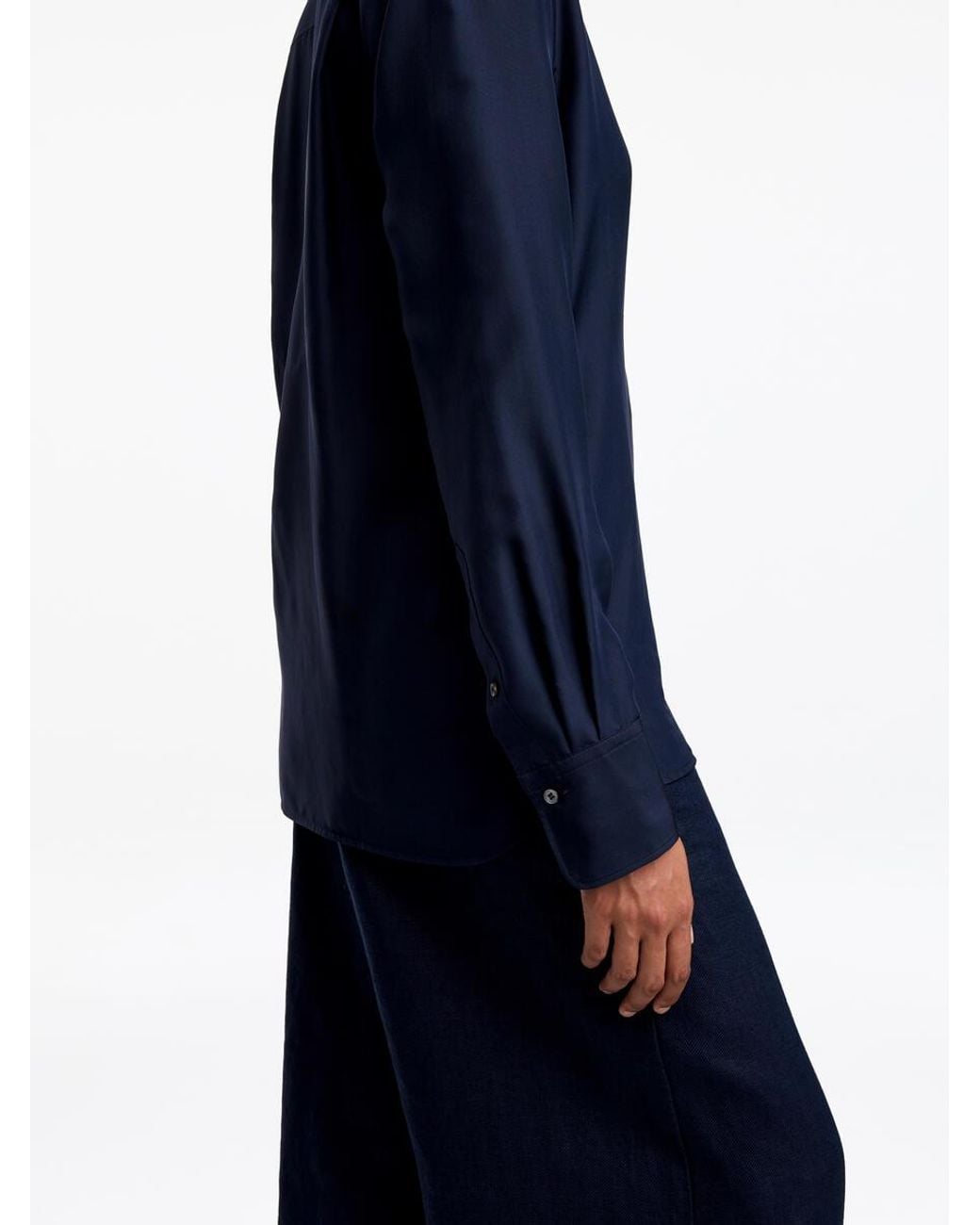 ARKET Blue Silk Shirt