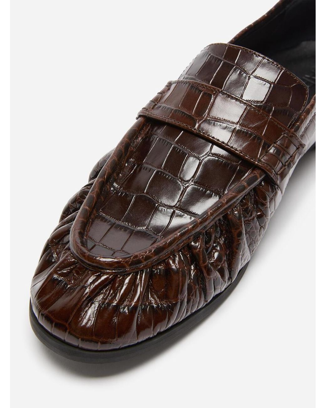 ARKET White Soft Leather Loafers