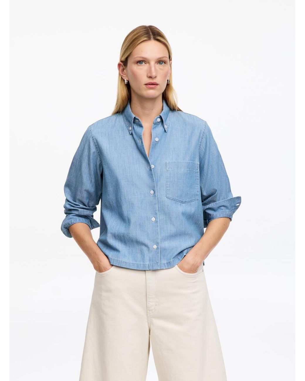 ARKET Blue Denim Chambray Shirt