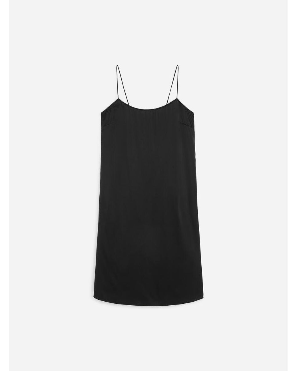 ARKET Black Silk Slip Dress