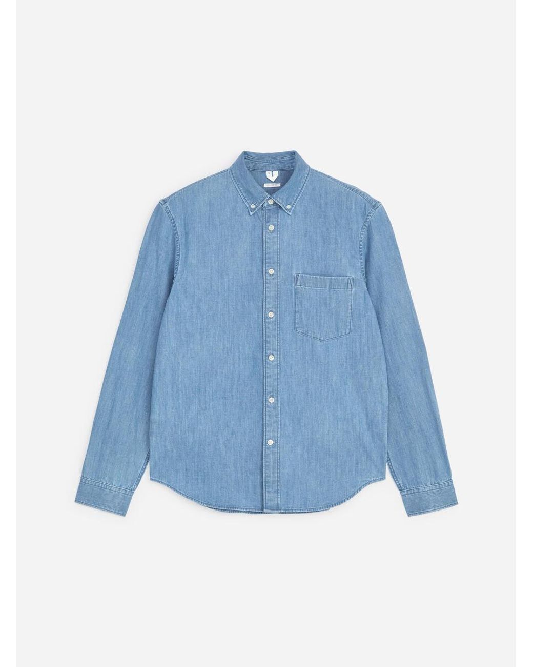 ARKET Blue Regular Denim Shirt for men