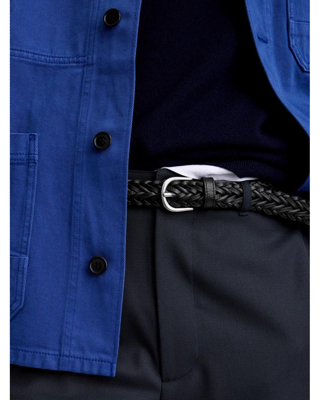 ARKET Natural Braided Leather Belt for men