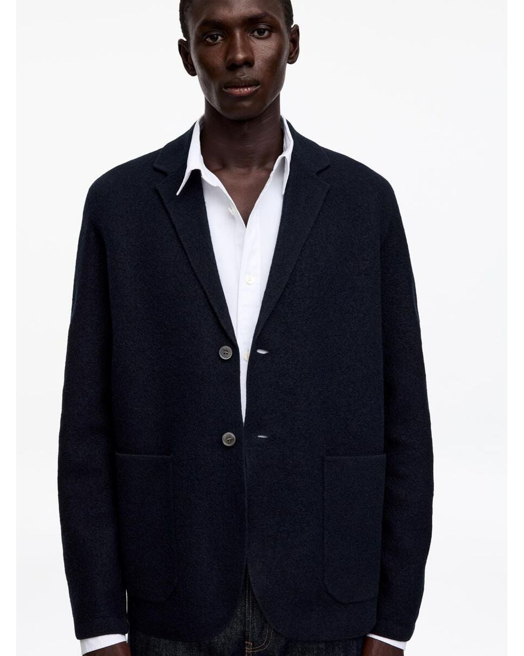ARKET Blue Boiled Wool Blazer for men