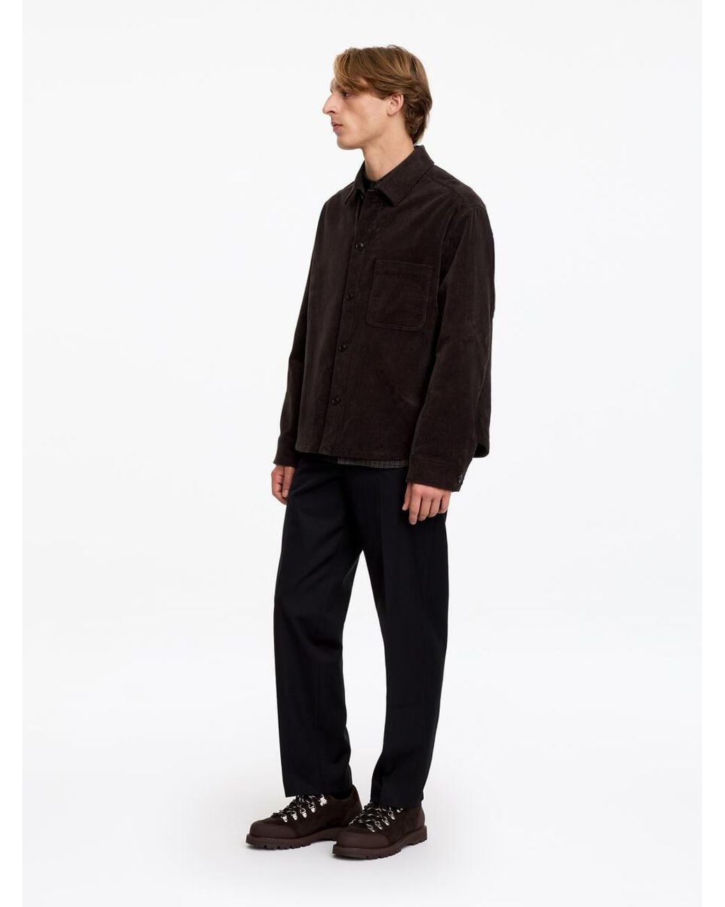 ARKET Black Needlecord Overshirt for men
