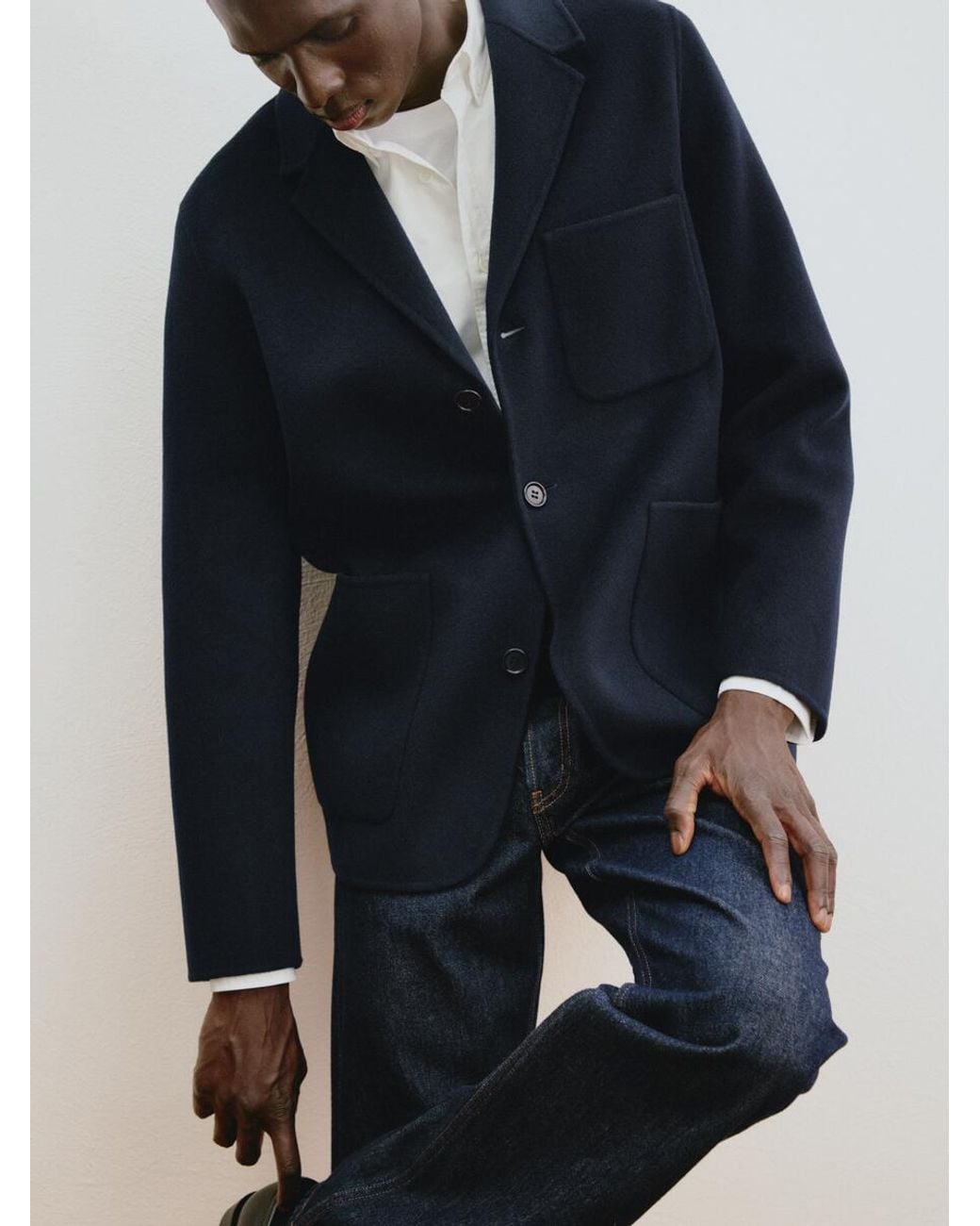ARKET Blue Wool Doublé Blazer for men