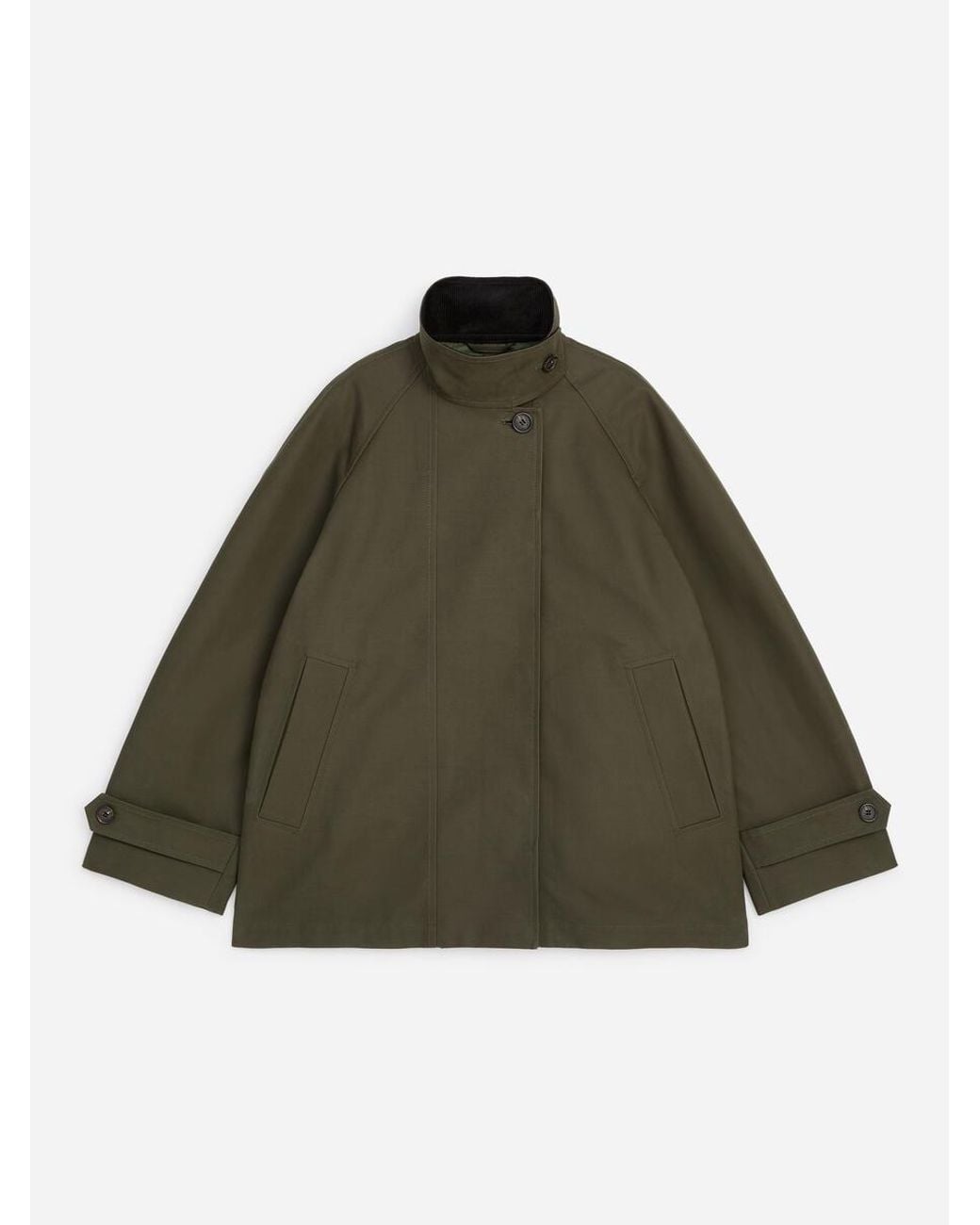 ARKET Green Relaxed Cotton Jacket
