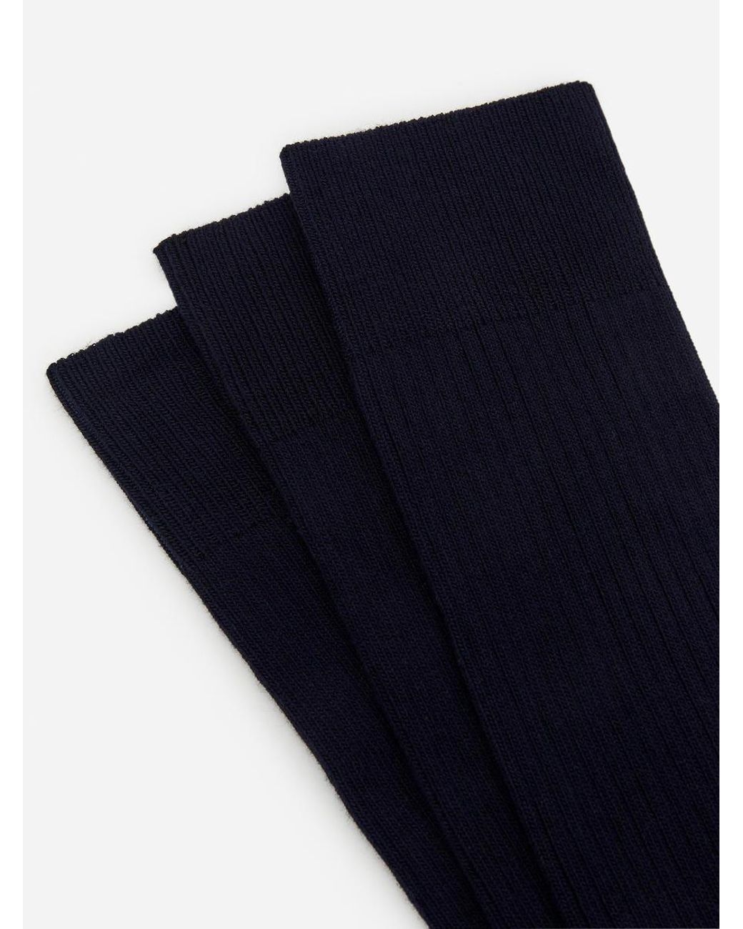 ARKET Blue Supima Cotton Rib Socks Set Of 3 Pairs for men