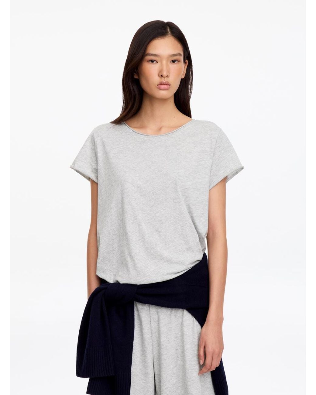 ARKET White Rolled-Edge T-Shirt