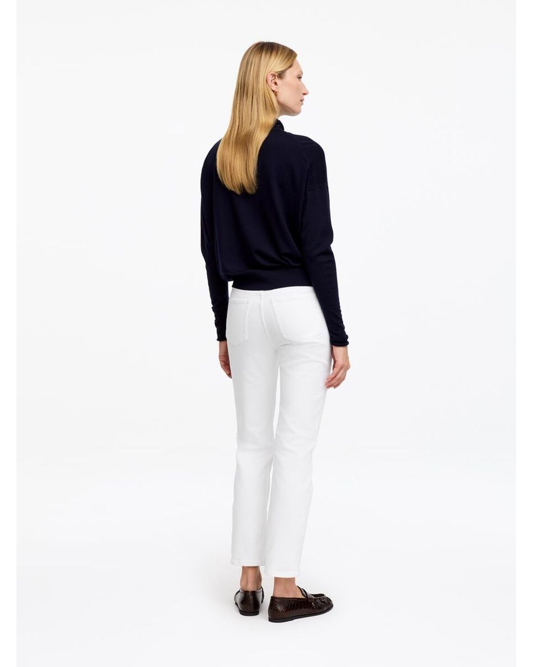 ARKET Blue Jade Cropped Slim Jeans