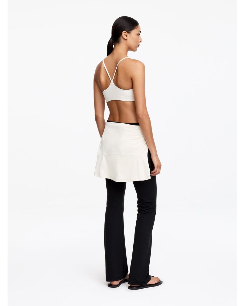 ARKET White Soft Stretch Sports Bra