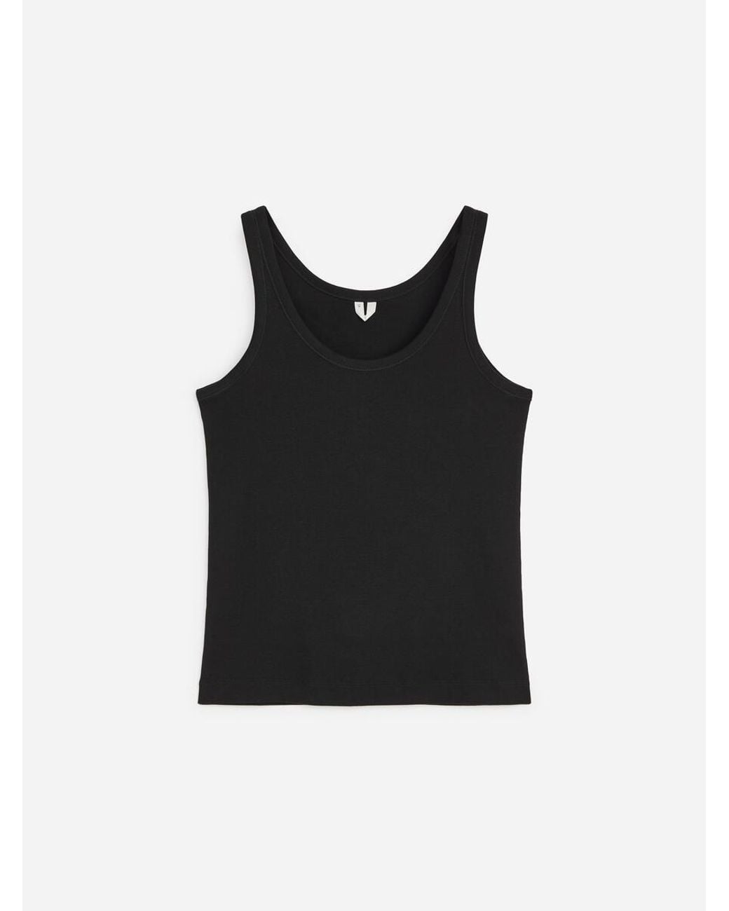 ARKET Black Rib Tank Top
