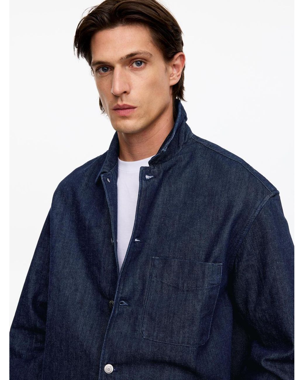 ARKET Blue Denim Overshirt for men