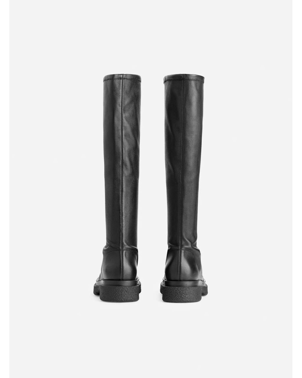 ARKET White Markante Boots Aus Leder