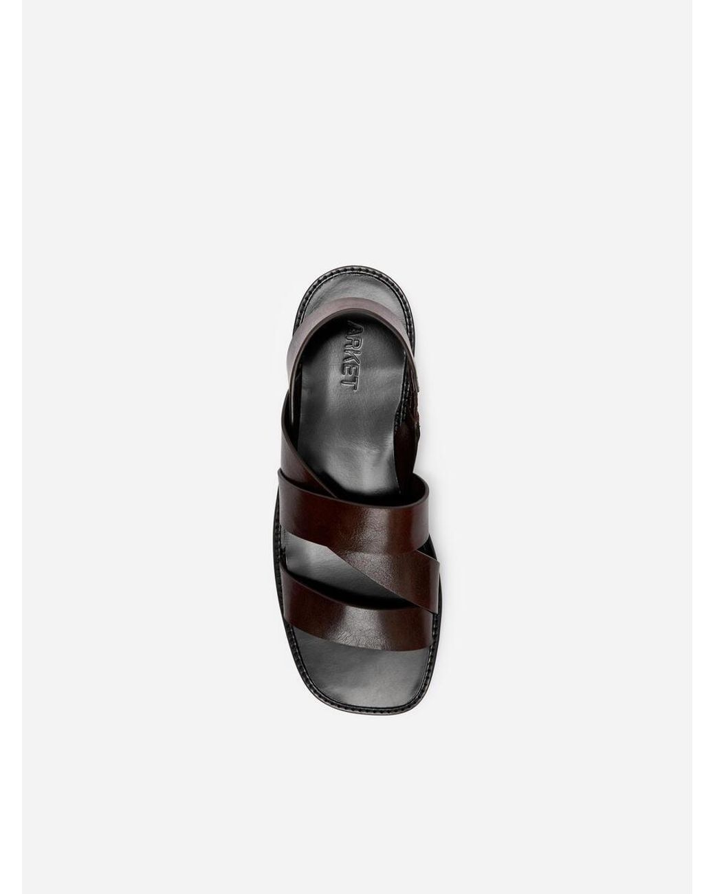 ARKET Purple Leather Strap Sandals