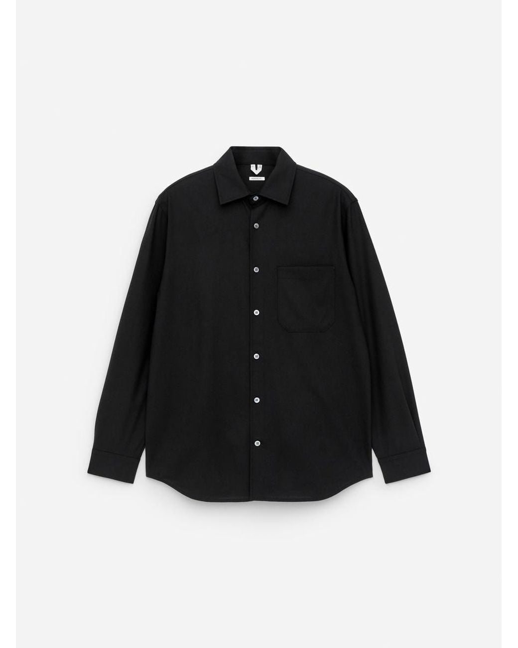 ARKET Black Relaxed Wool-Blend Shirt for men