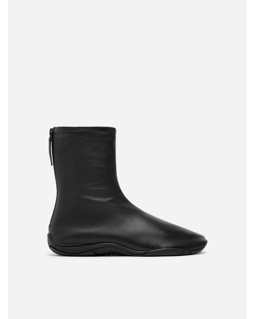 ARKET White Sporty Leather Sock Boots
