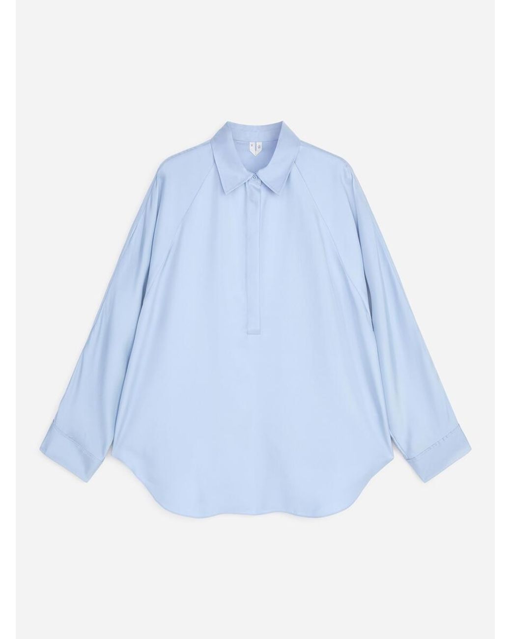 ARKET Blue Silk Twill Shirt