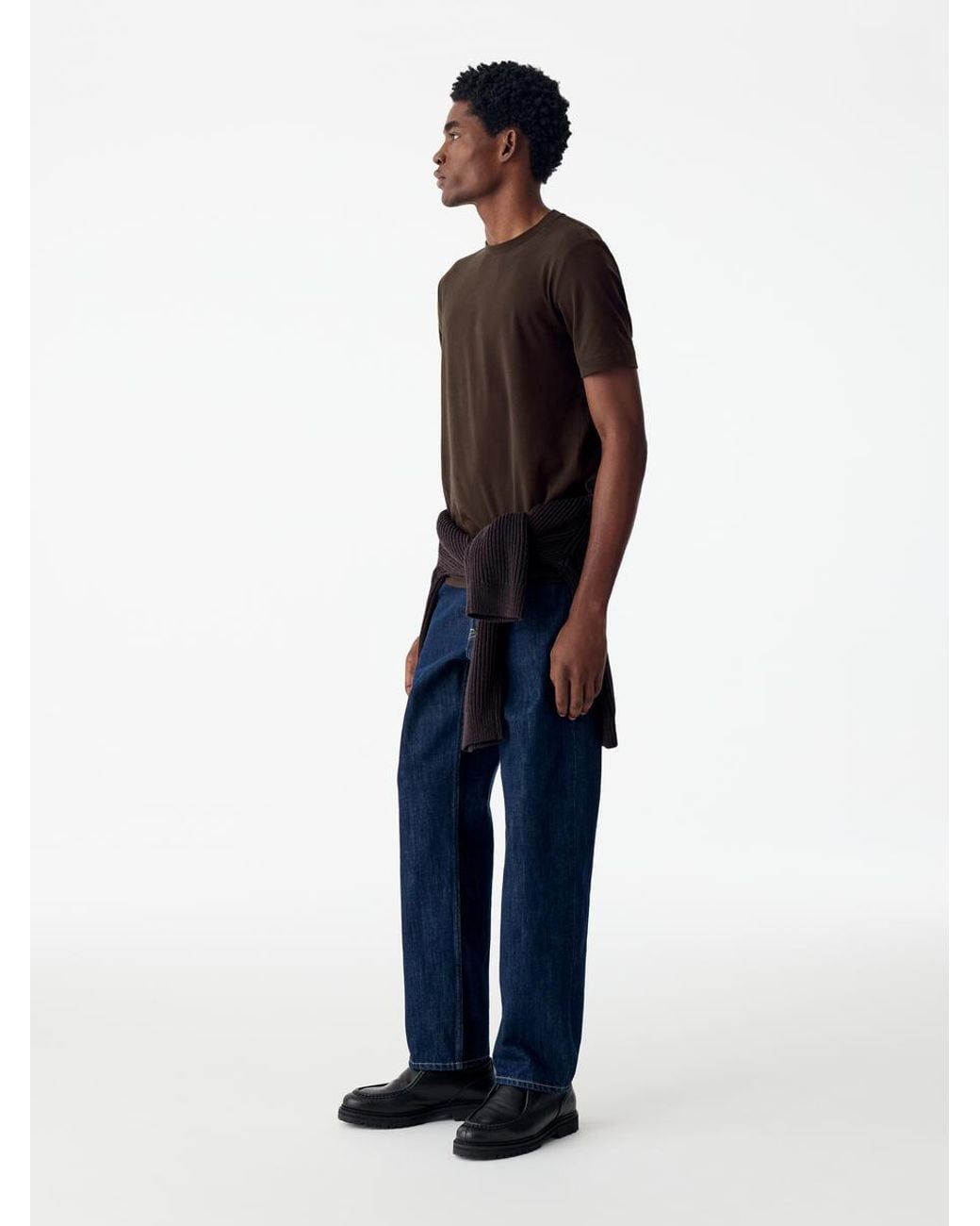 ARKET Brown Regular Interlock T-Shirt for men