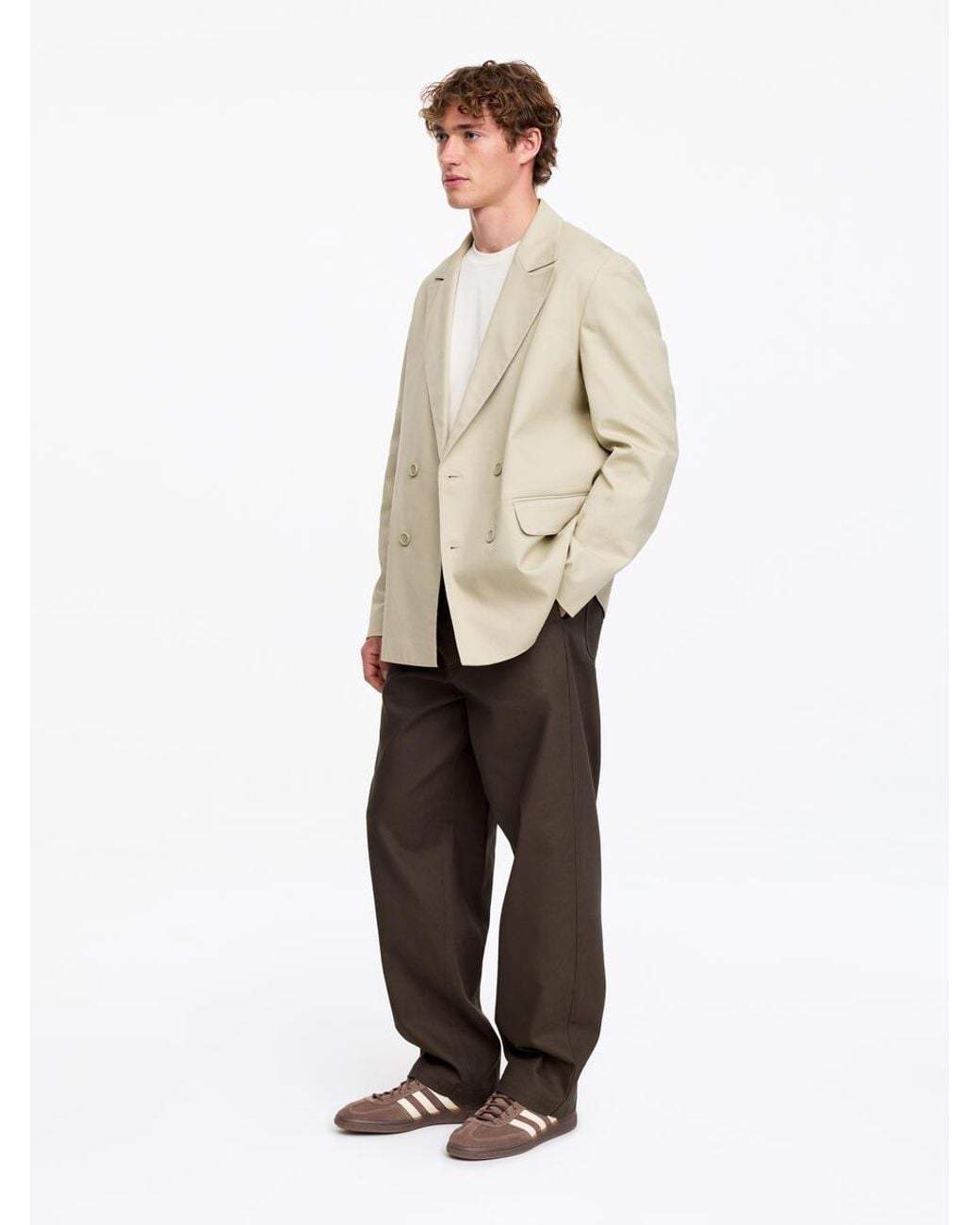 ARKET Natural Double-Breasted Blazer for men