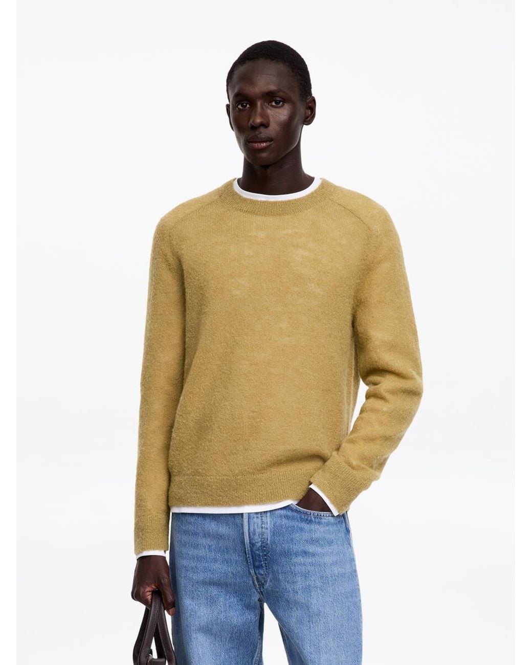 ARKET Natural Brushed Wool Jumper for men