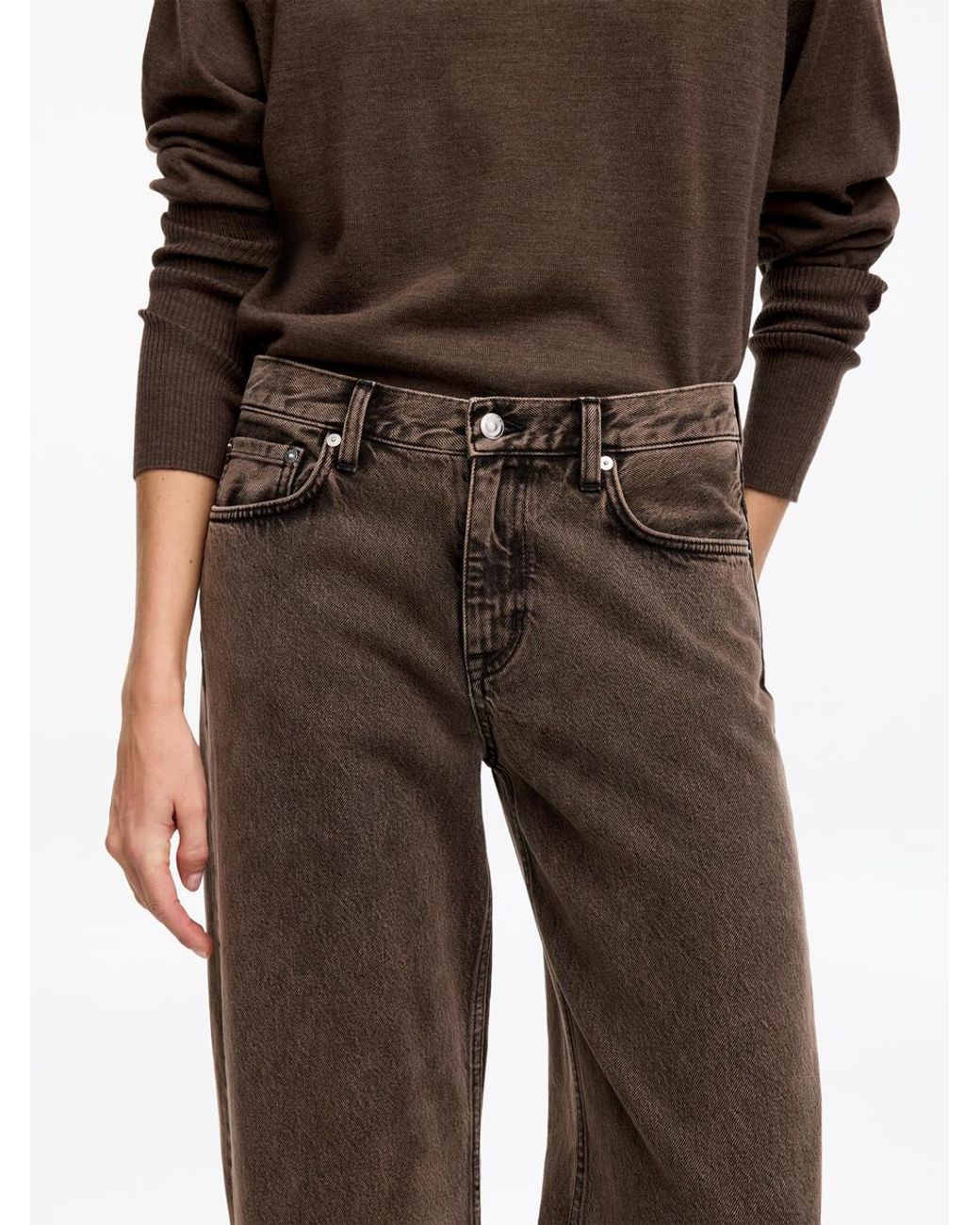 ARKET Brown Elm Low Flared Jeans