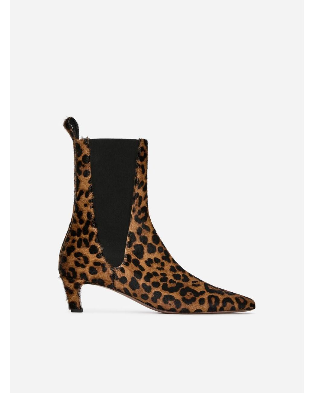 ARKET Black Pony Hair-Effect Ankle Boots