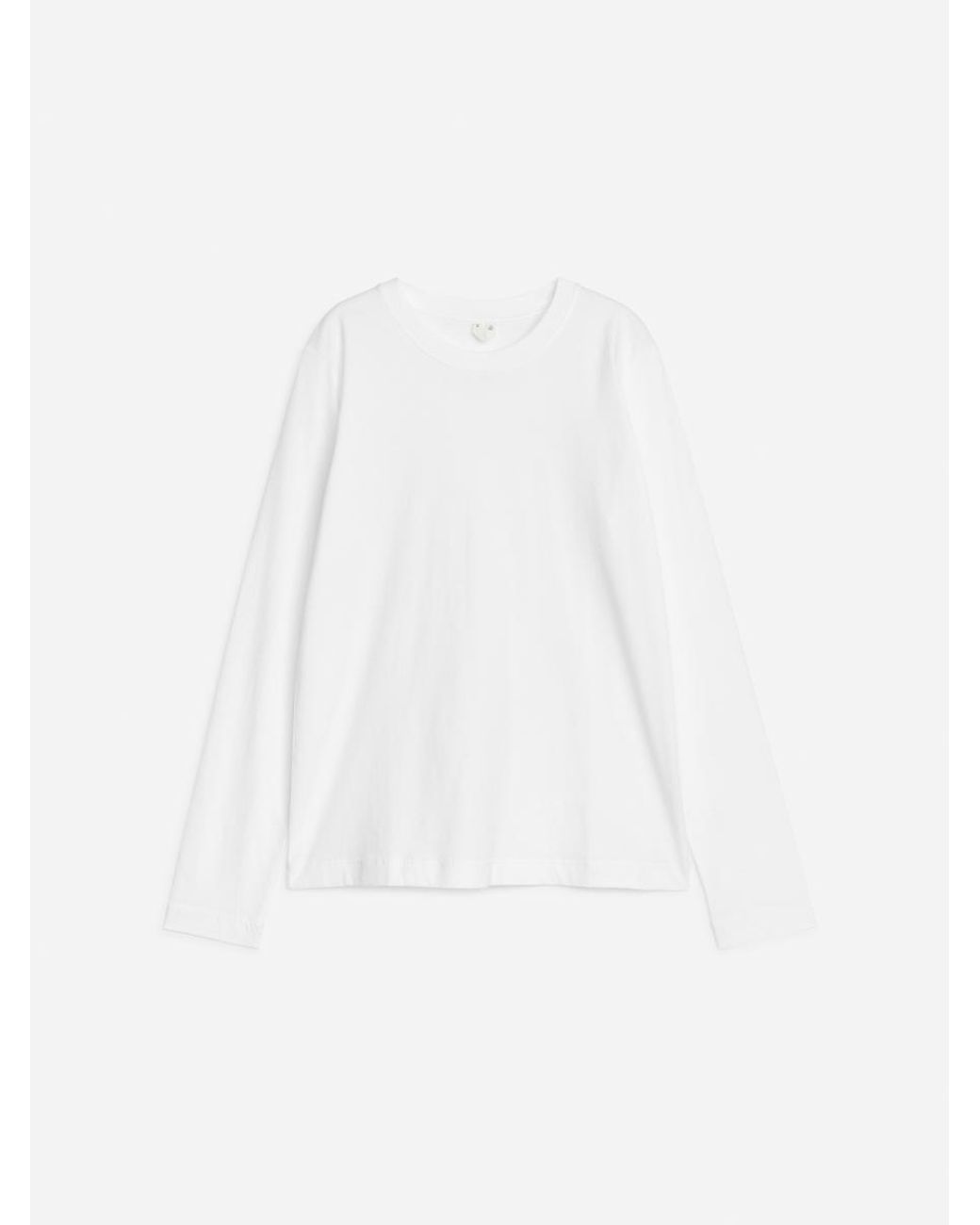 ARKET White Signature Long-Sleeve T-Shirt