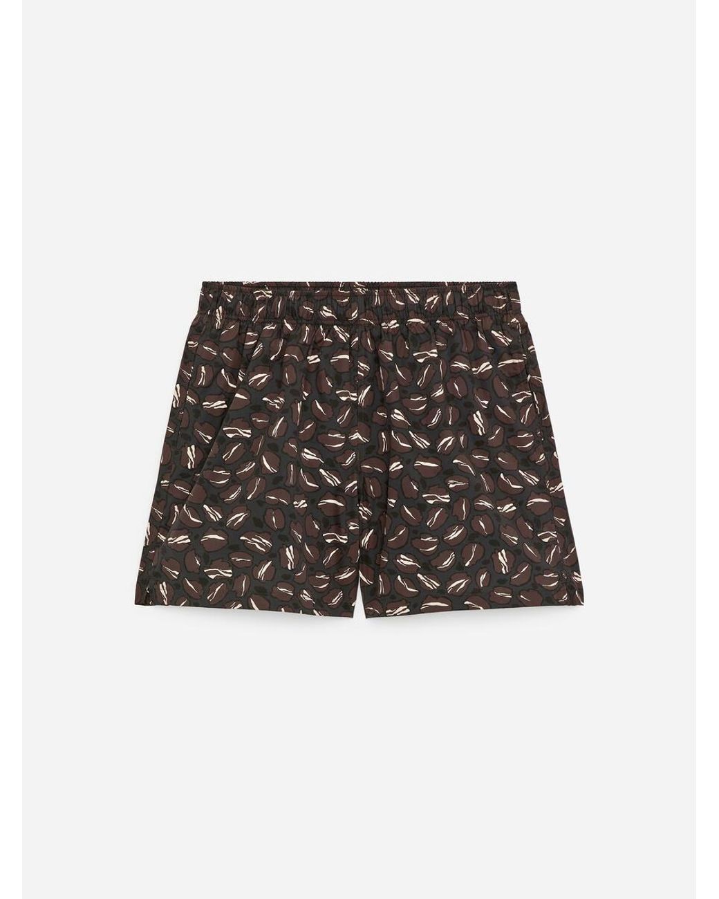 ARKET Black Allover-Printed Swim Shorts for men
