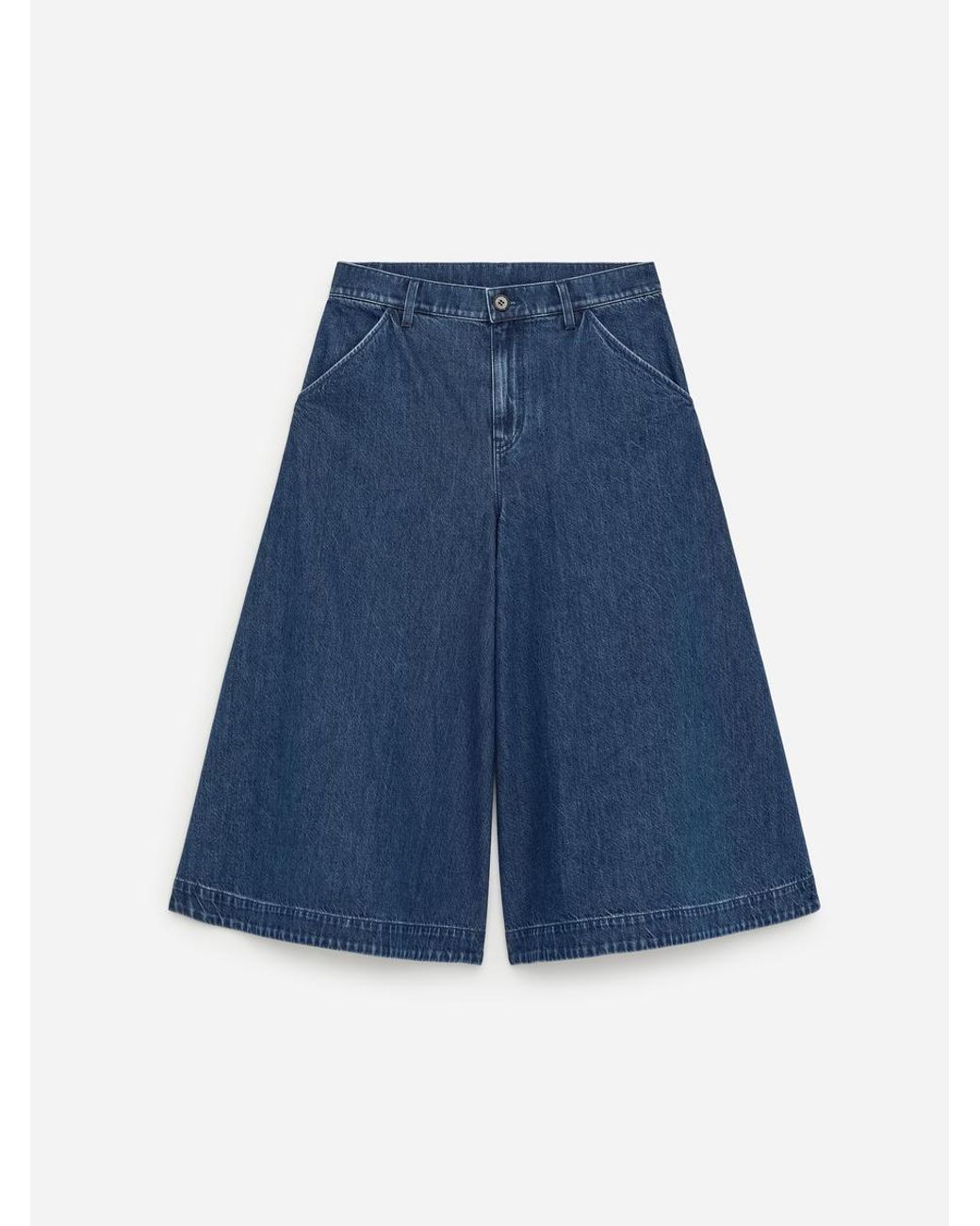 ARKET Blue Denim Culotte Trousers