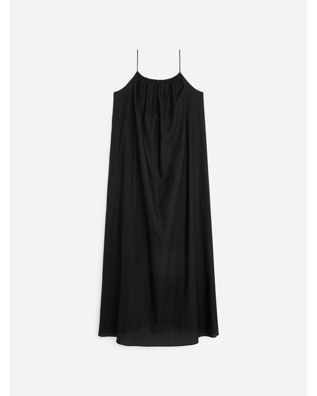 ARKET Black Lyocell Cotton Beach Dress