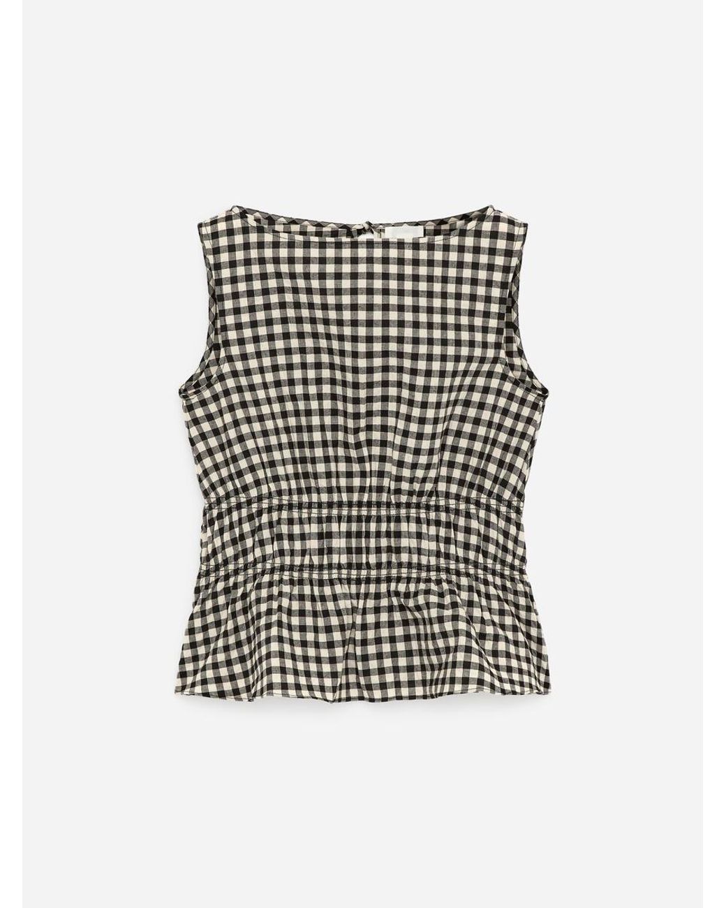 ARKET White Seersucker Smock Top