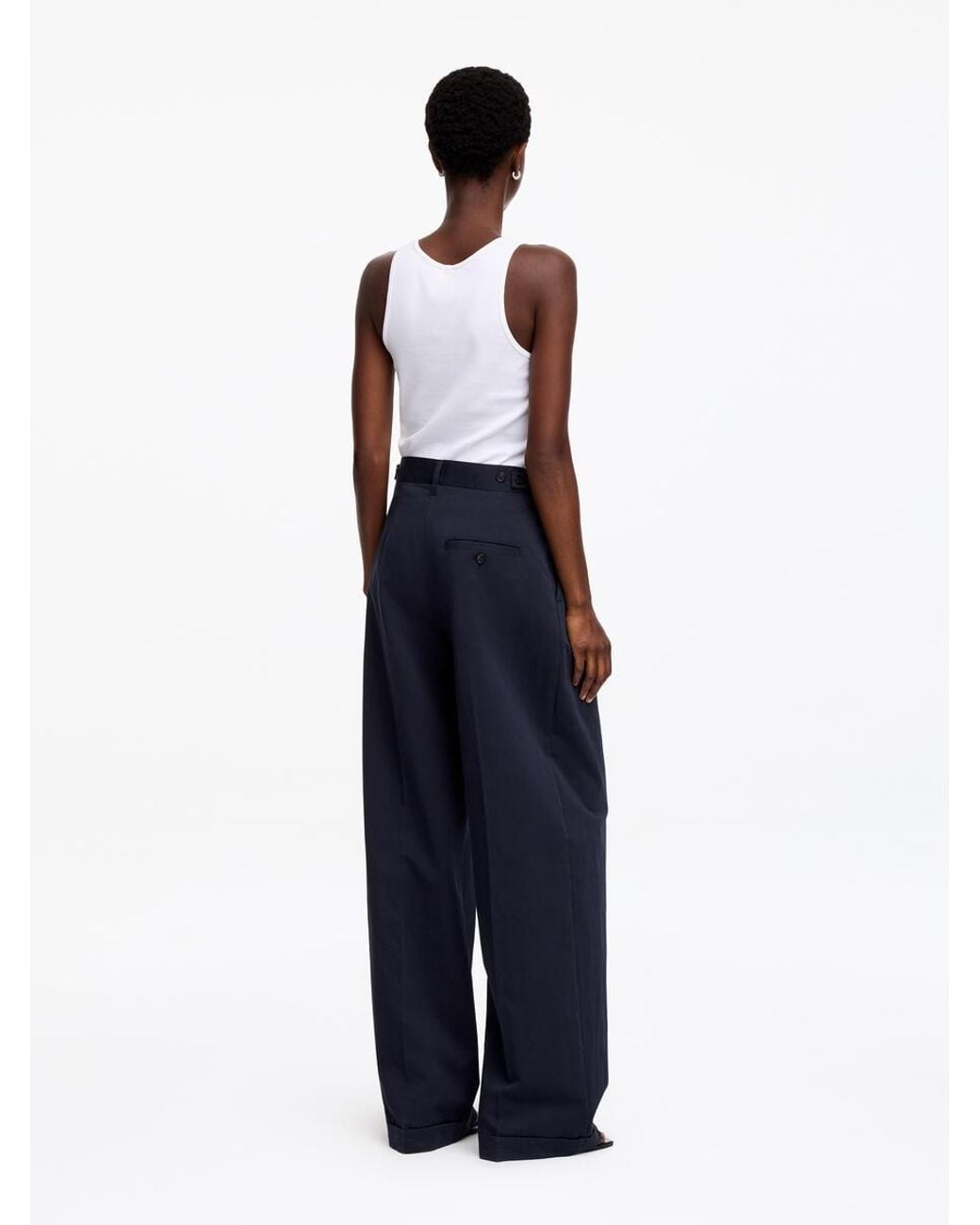 ARKET Blue Relaxed Chino Trousers