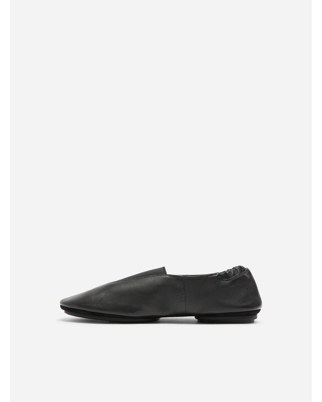 ARKET Black Sporty Leather Ballerinas