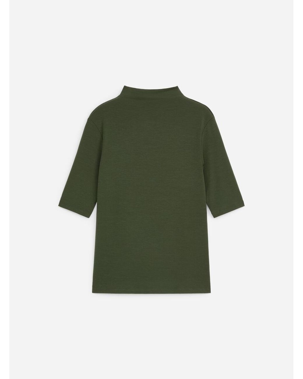 ARKET Green Mock-Neck Lyocell Top