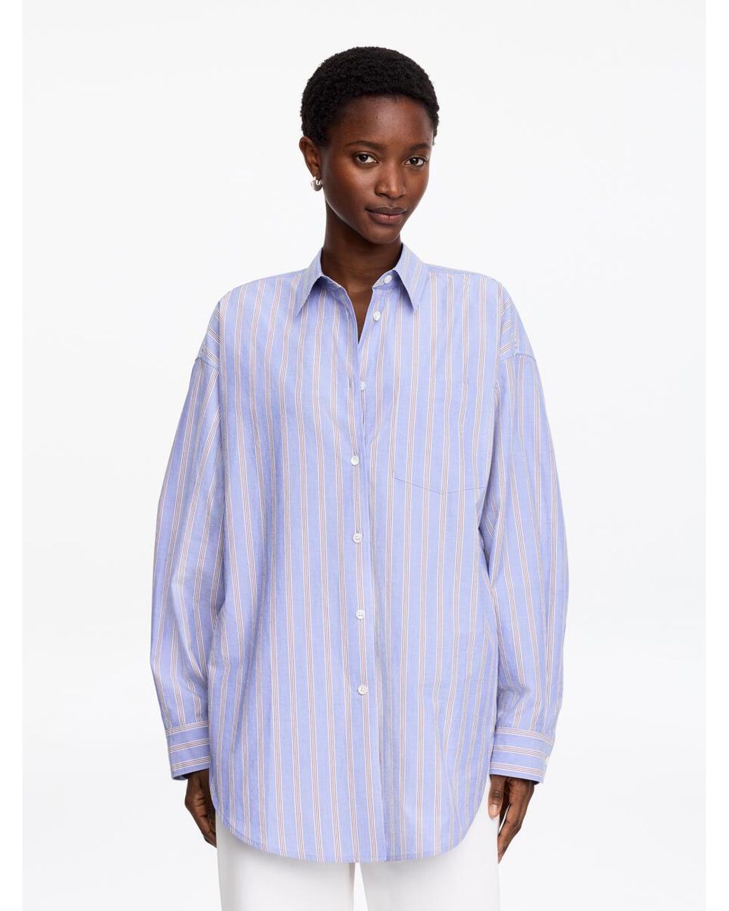 ARKET Purple Oversized Batwing Shirt
