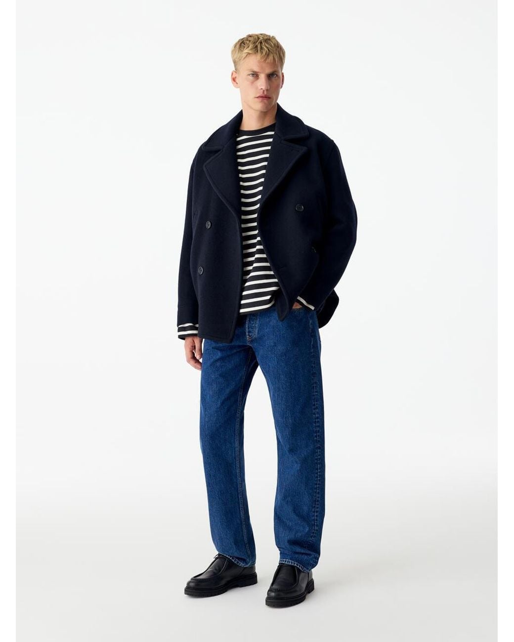 ARKET Blue Relaxed Long-Sleeve T-Shirt for men