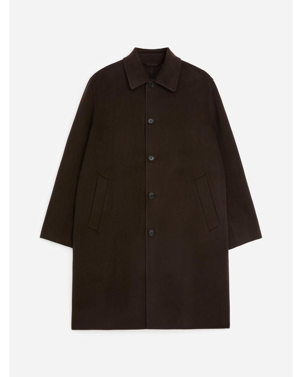 ARKET Black Double-Face Wool Coat for men