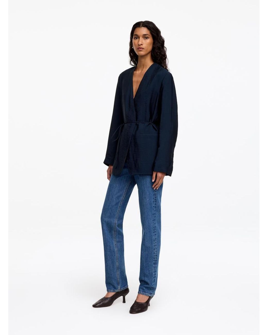 ARKET Blue Wrap Blazer