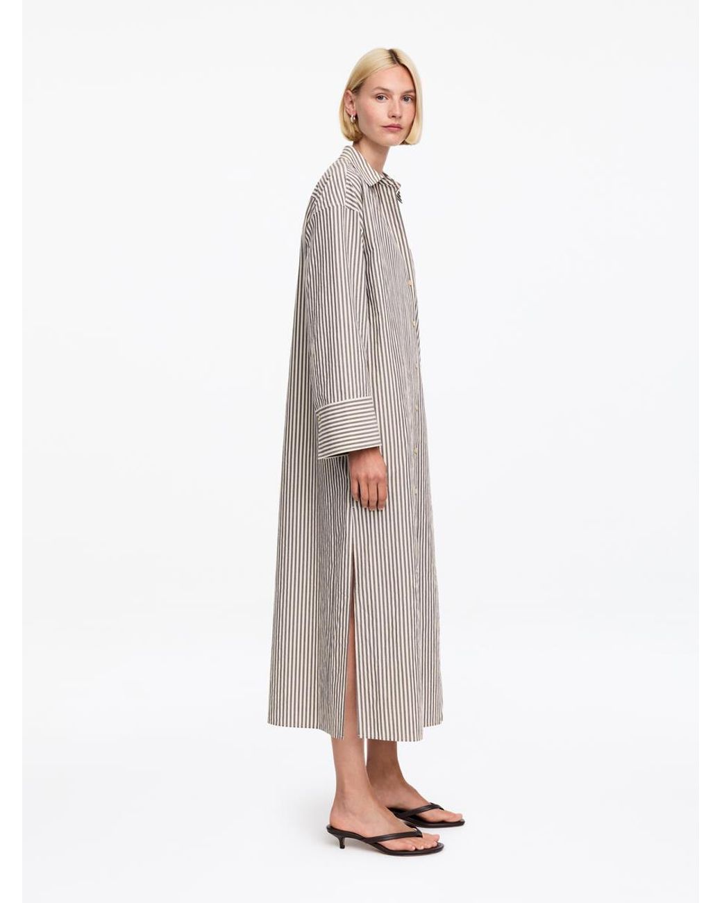 ARKET White Cotton Shirt Dress