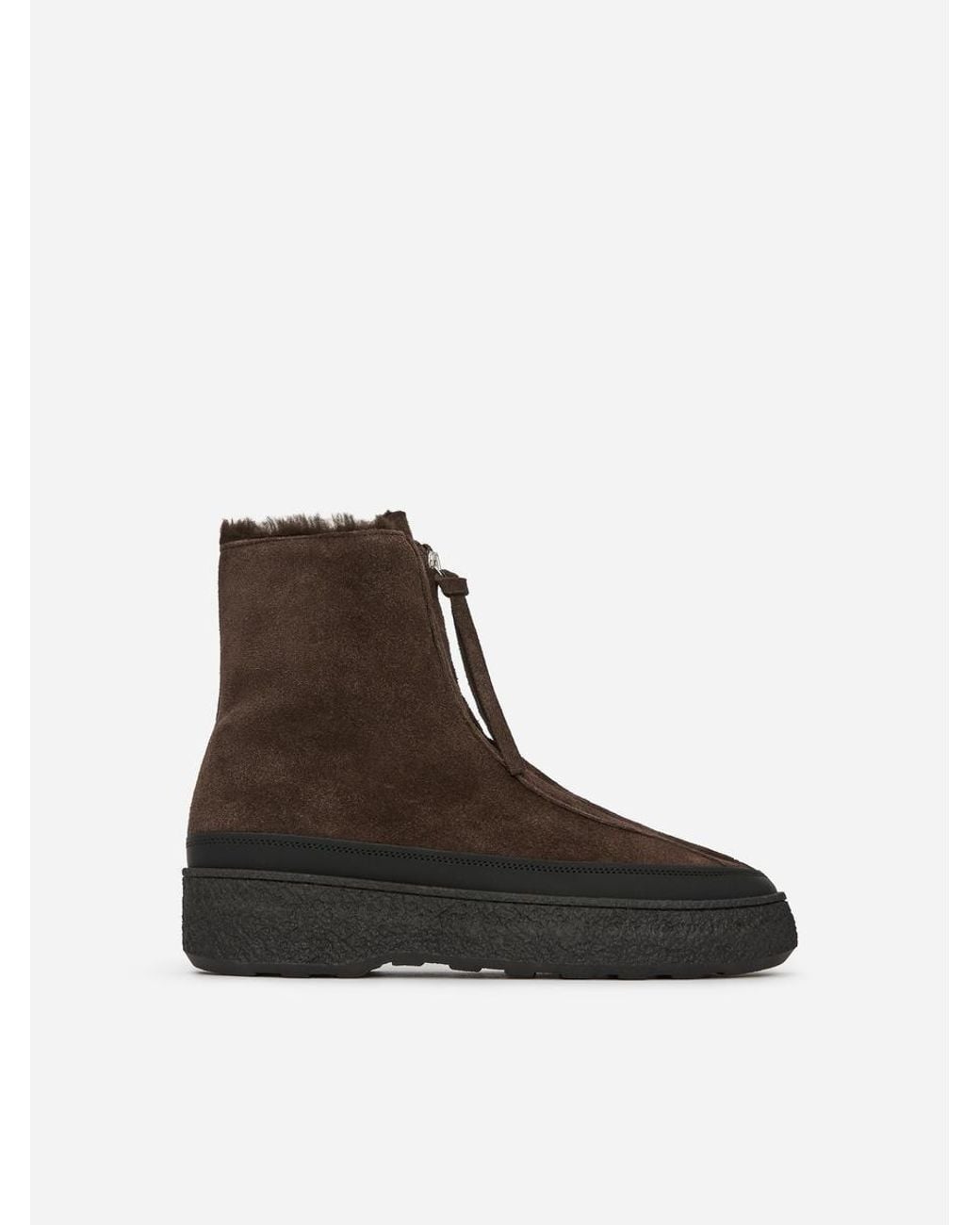 ARKET Brown Chunky Suede Boots