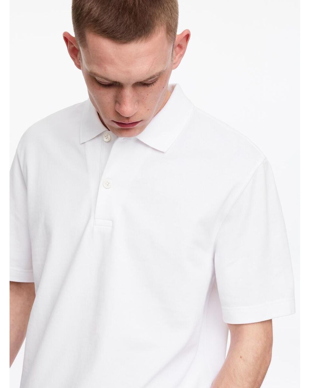 ARKET White Piqué Polo Shirt for men