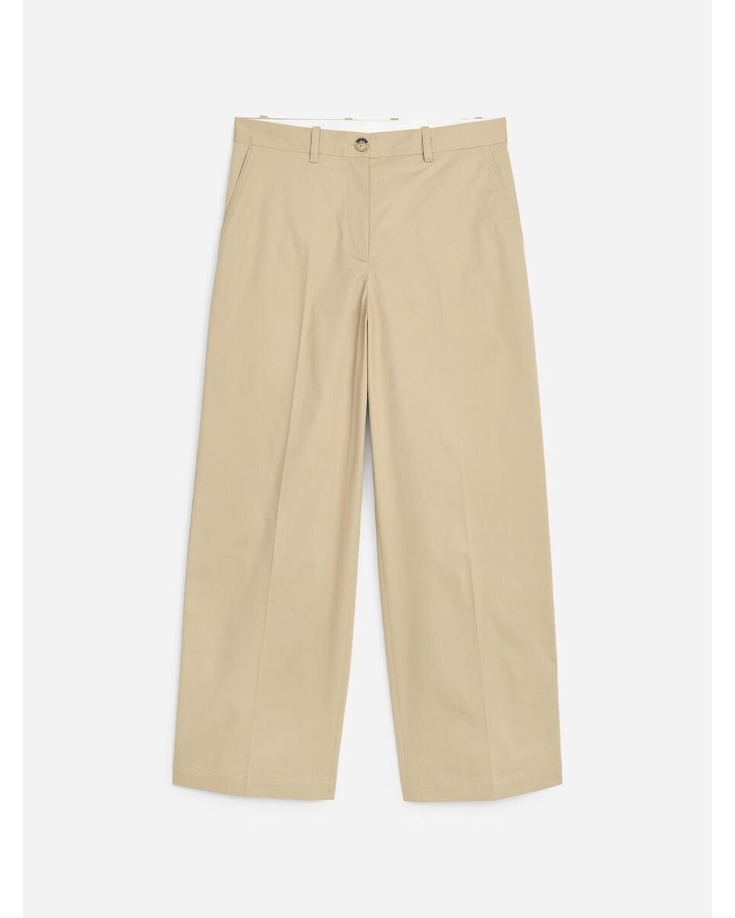 ARKET White Low-Waist Chino Trousers