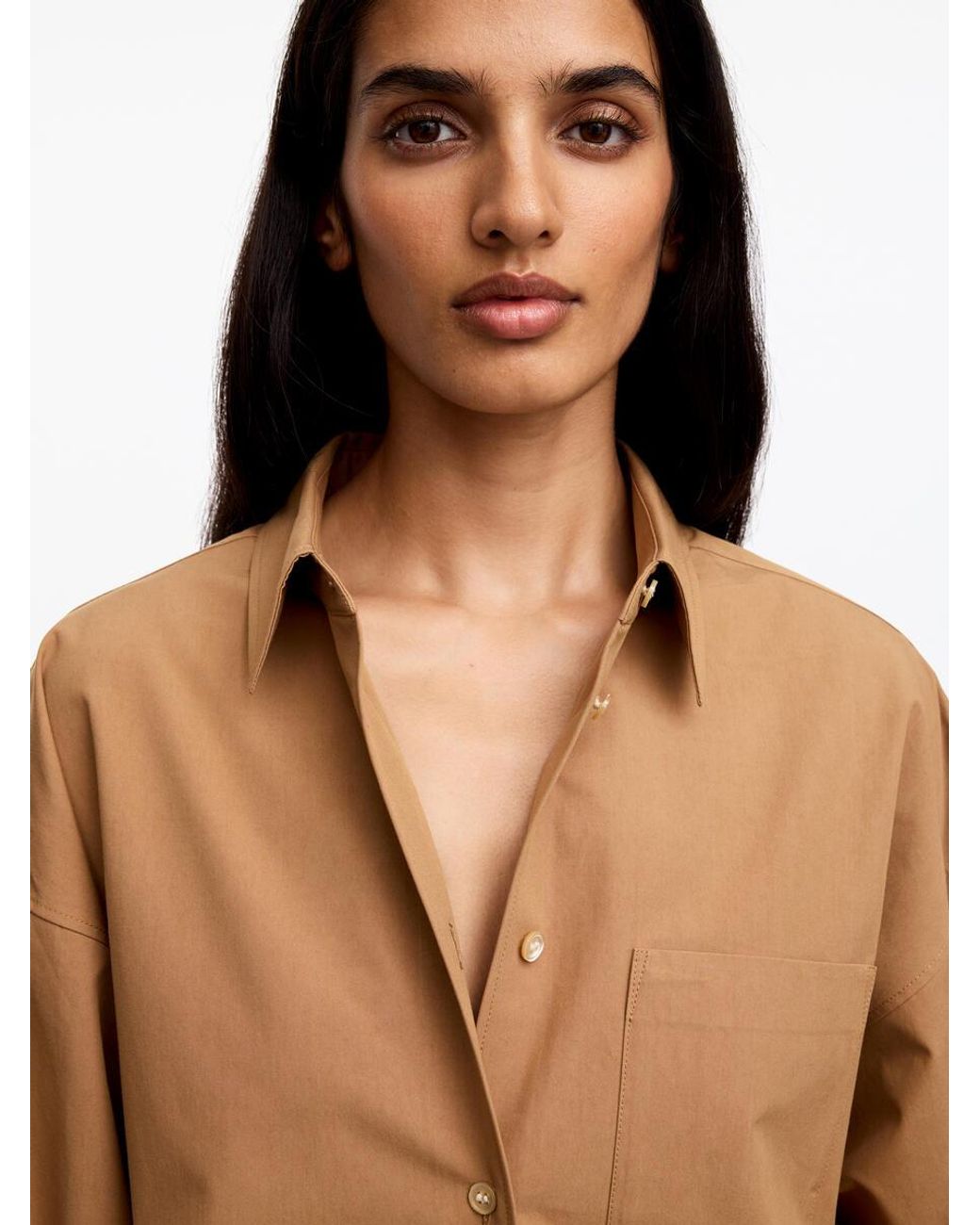 ARKET Natural Batwing-Sleeve Shirt