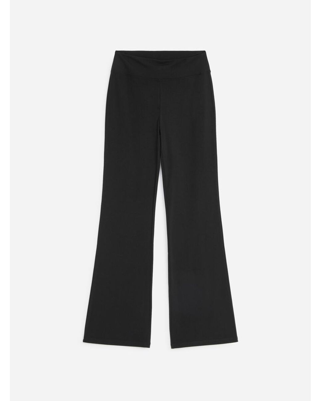 ARKET Black Cropped Flared Leggings