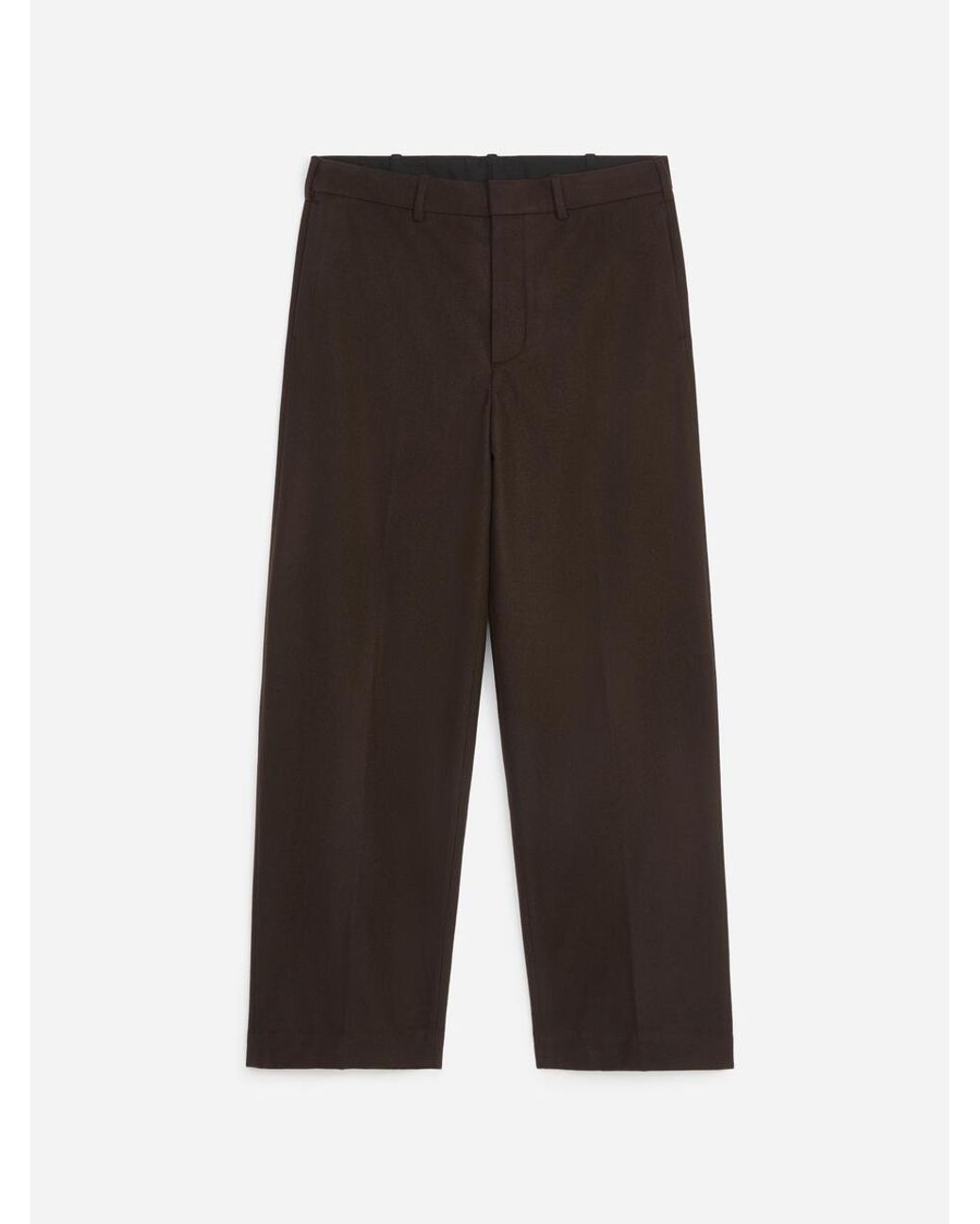ARKET Brown Wide Flannel Trousers for men