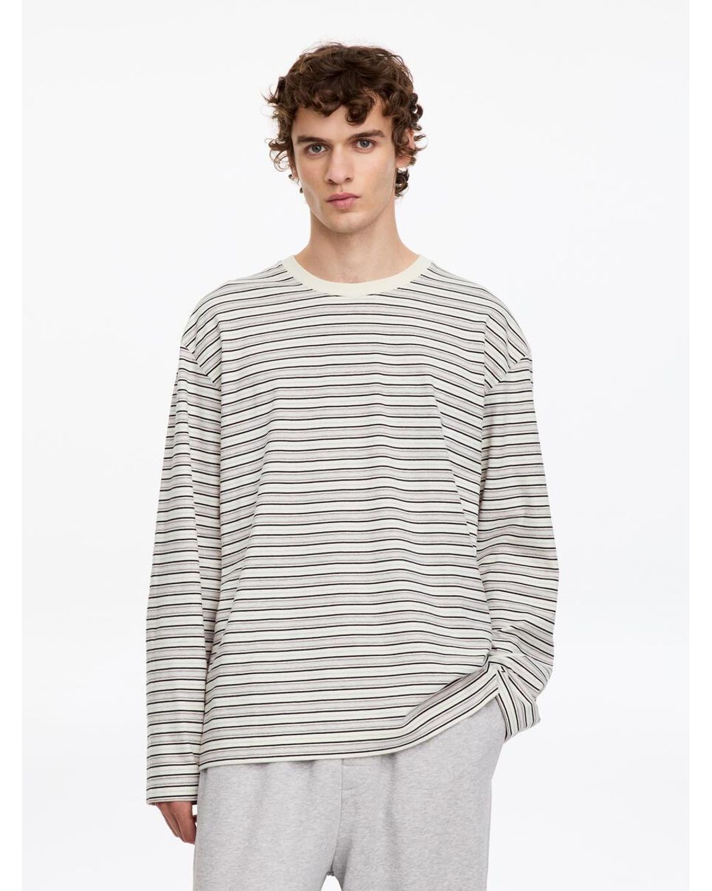 ARKET White Relaxed Long-Sleeve T-Shirt for men