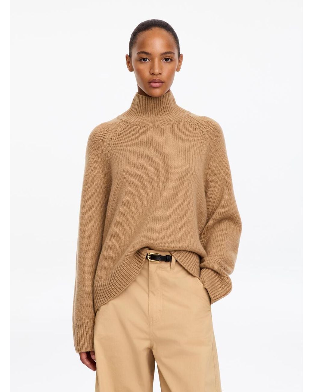 ARKET Natural Chunky Pure Cashmere Jumper