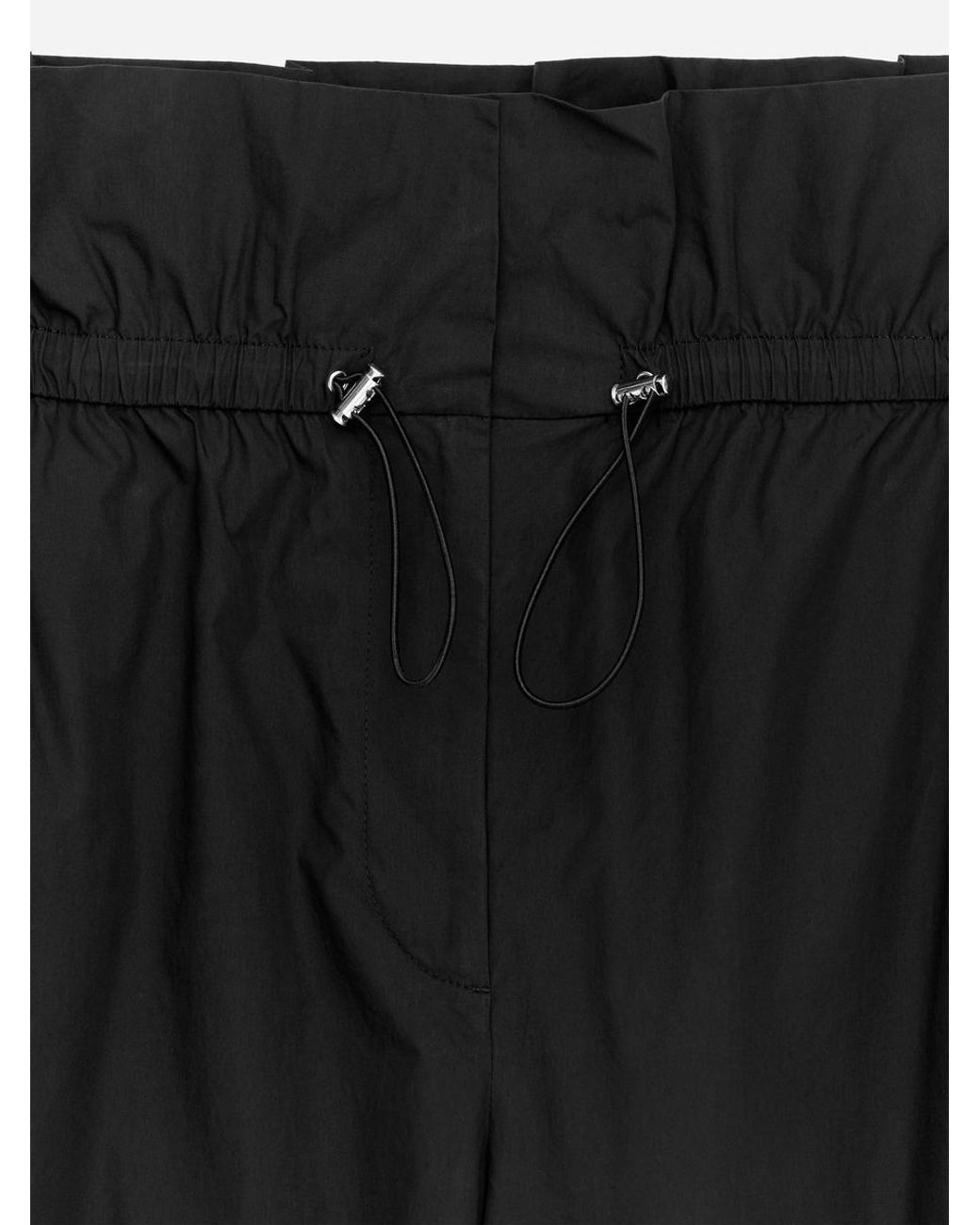 ARKET Black Paperbag Waist Trousers