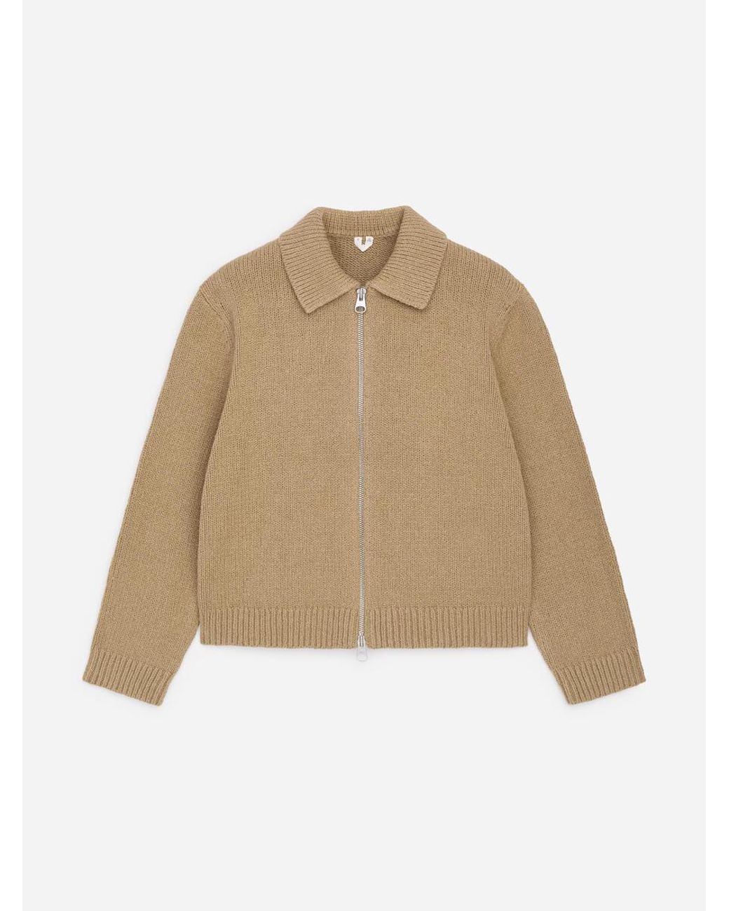 ARKET Natural Cotton Blend Zip Cardigan for men